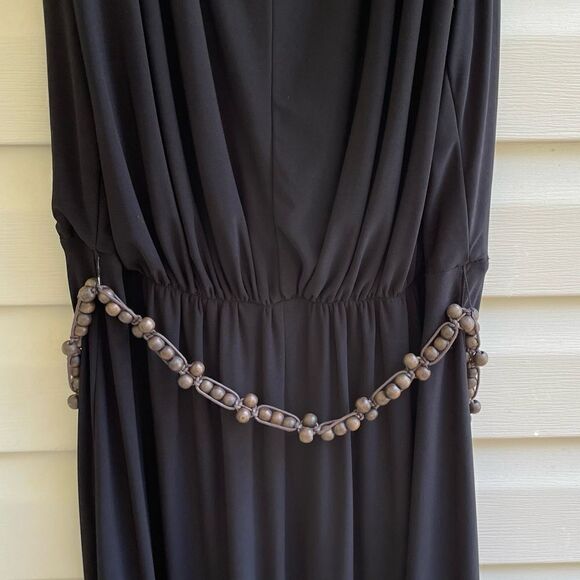 NWT JONES NEW YORK BLACK DRESS WITH BEAD BELT SIZE 16 - Picture 7 of 13